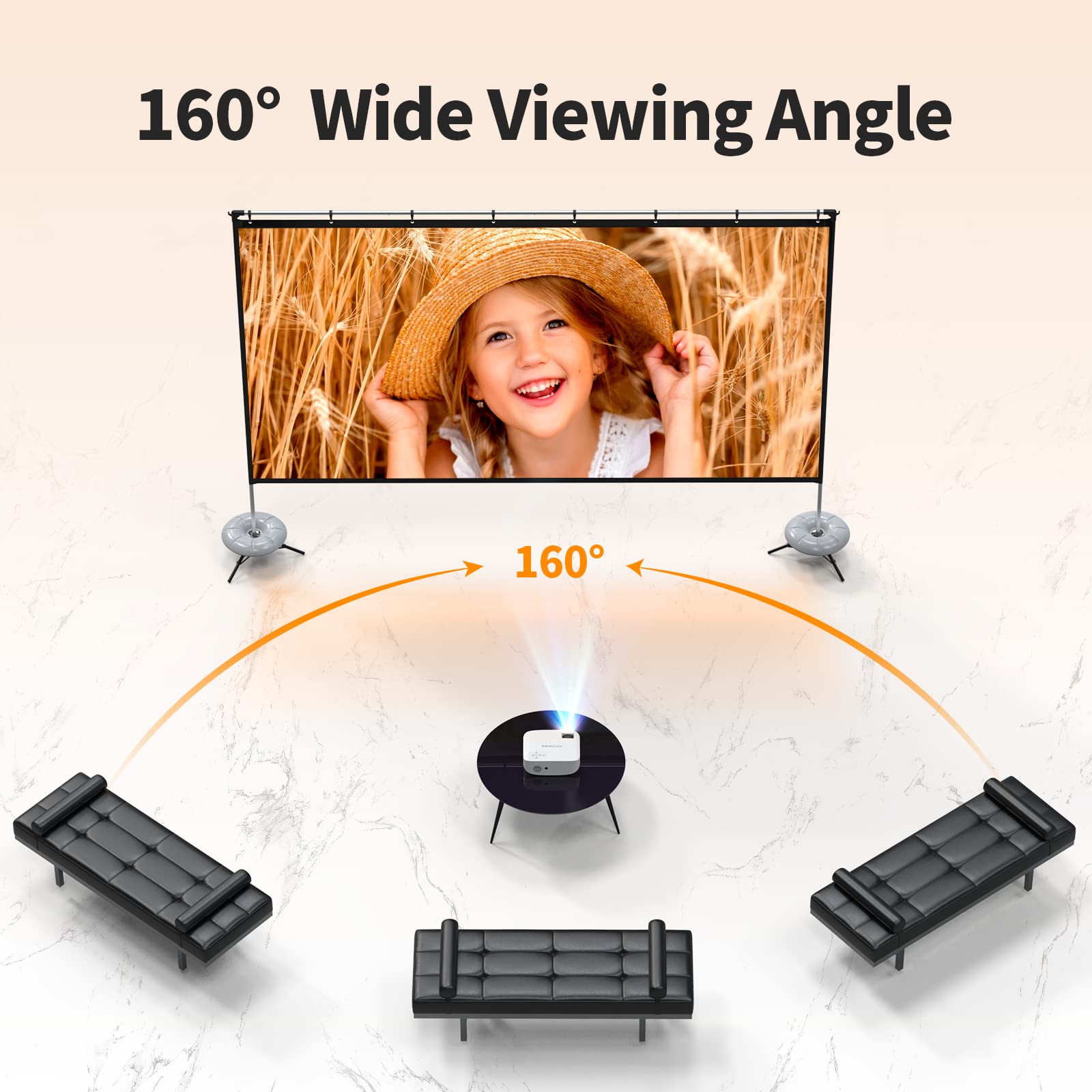 新品　プロジェクタースクリーン スタンド付き 120インチ ポータブル Amazon | WEWATCH ポータブルプロジェクタースクリーン スタンド付き